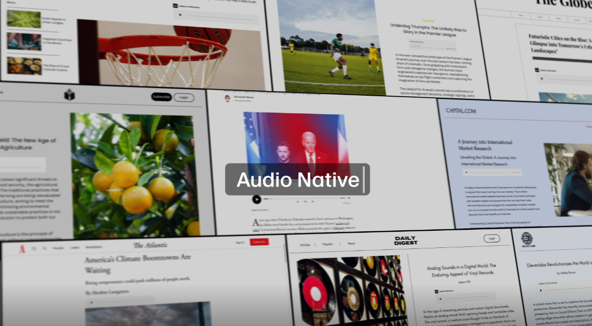 Audio Native：为您的博客或新闻网站添加语音旁白(图1)