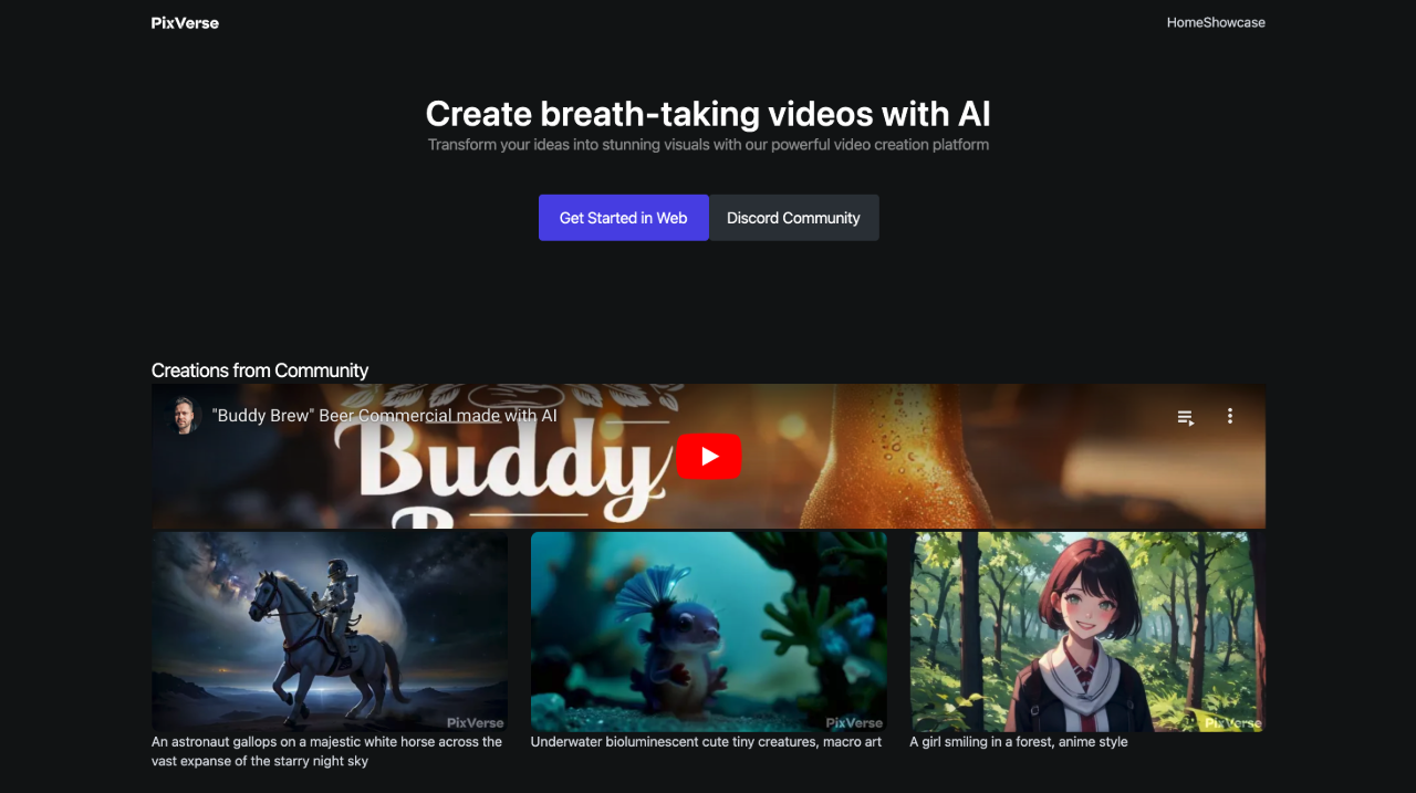 PixVerse.AI:图像、文本、音频一键转视频AI工具。